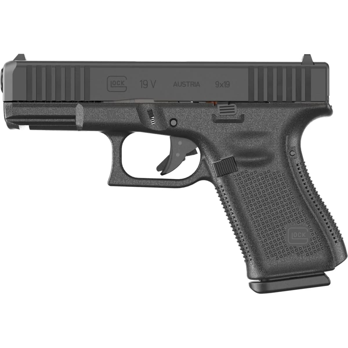 G19V 9mm Luger 4.02"BBL (3)15RD Mags Black
