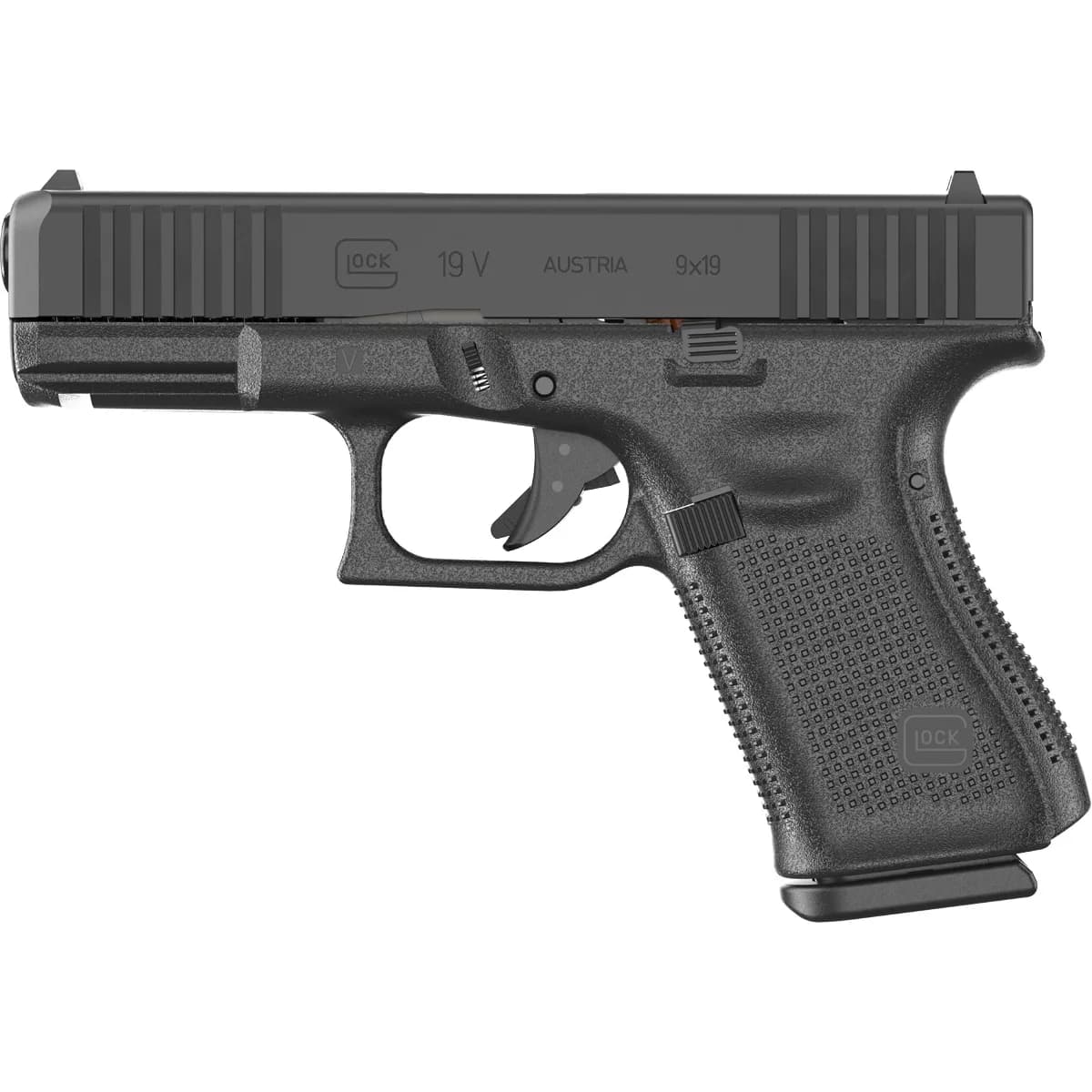 G19V 9mm Luger 4.02"BBL (3)10RD Mags Black