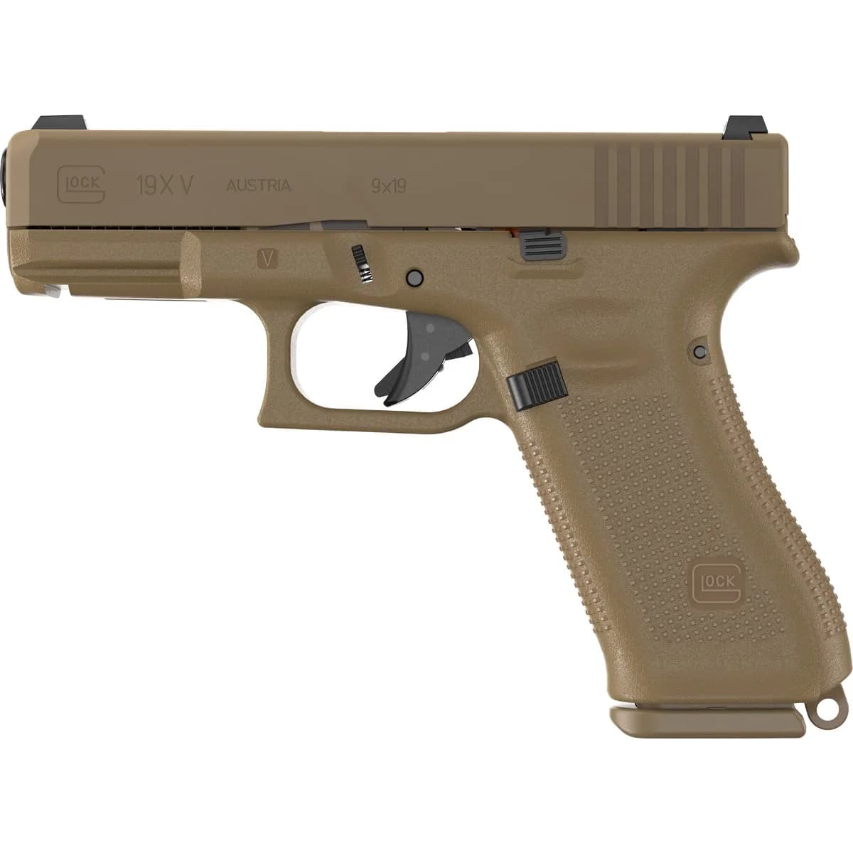 G19X V 9mm Luger 4.02"BBL (1)17RD & (2)19RD Mags FDE