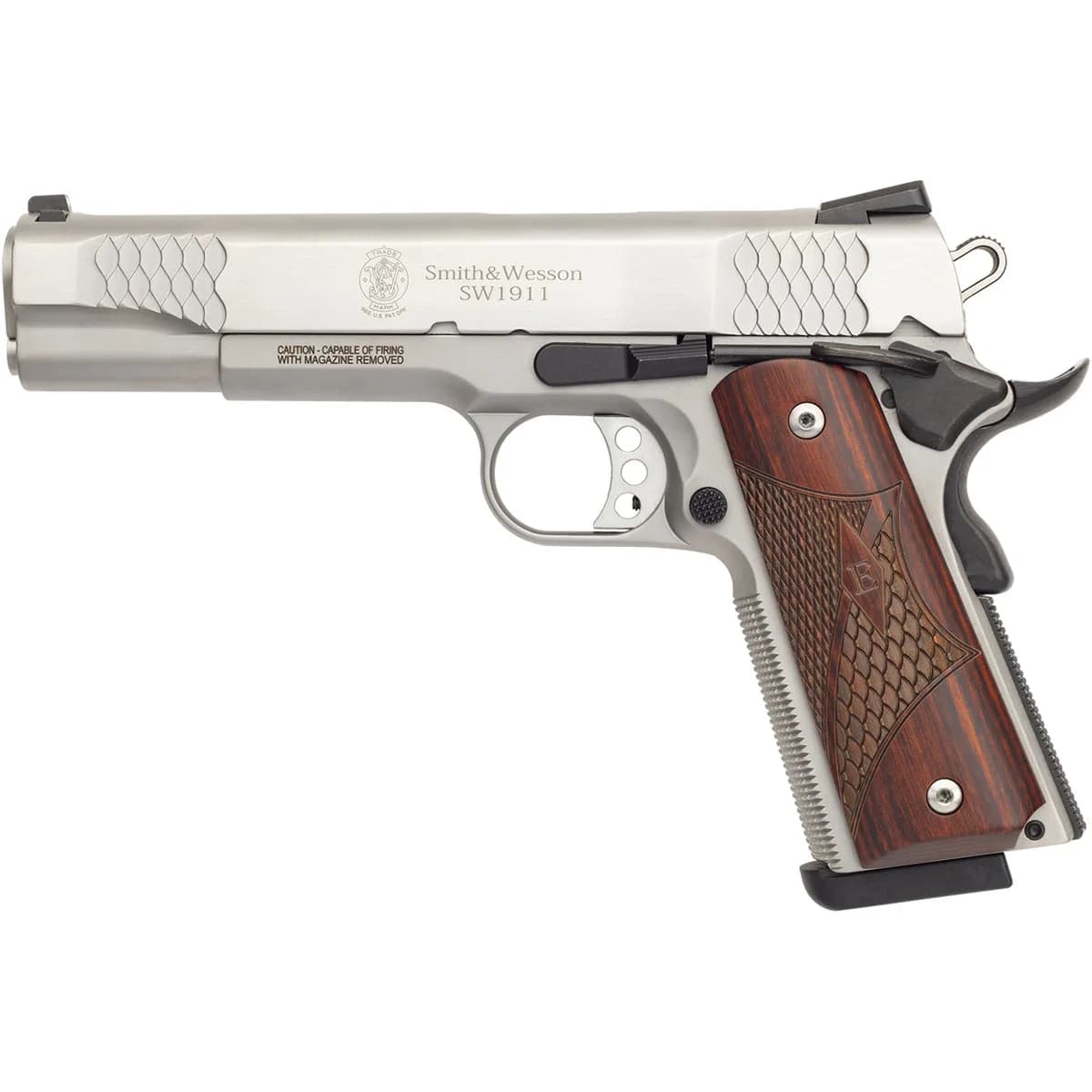 SW1911 E-Series 45 ACP 5” BBL (2)8RD Mags SS/Wood - photo 2
