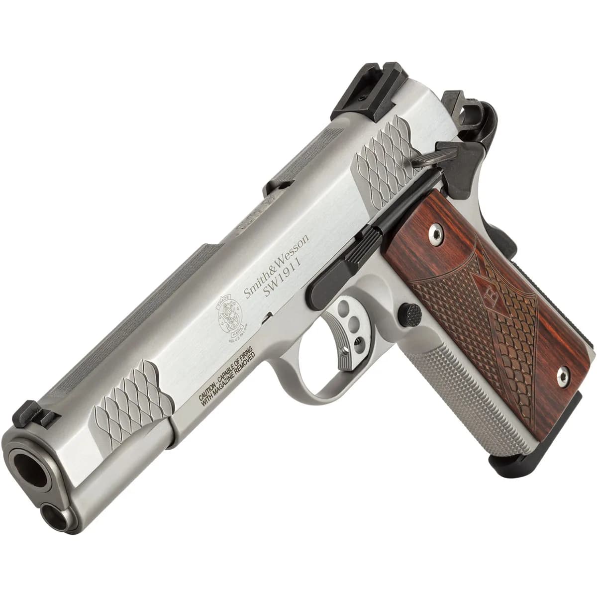 SW1911 E-Series 45 ACP 5” BBL (2)8RD Mags SS/Wood - photo 3