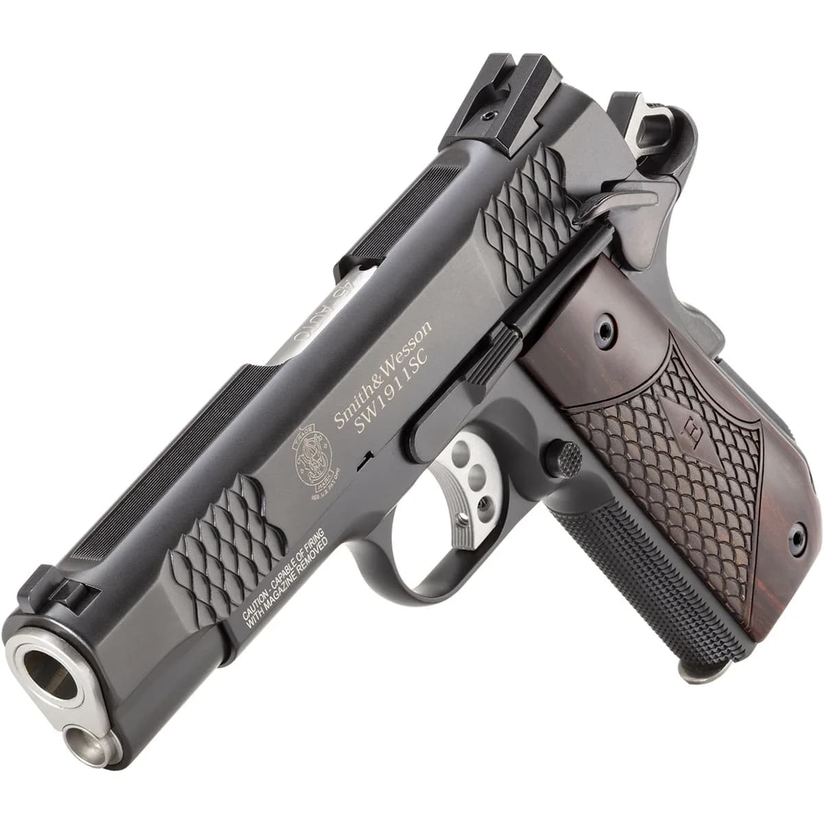 SW1911SC E-Series 45 ACP 4.25” BBL (1)7RD & (1)8RD Black