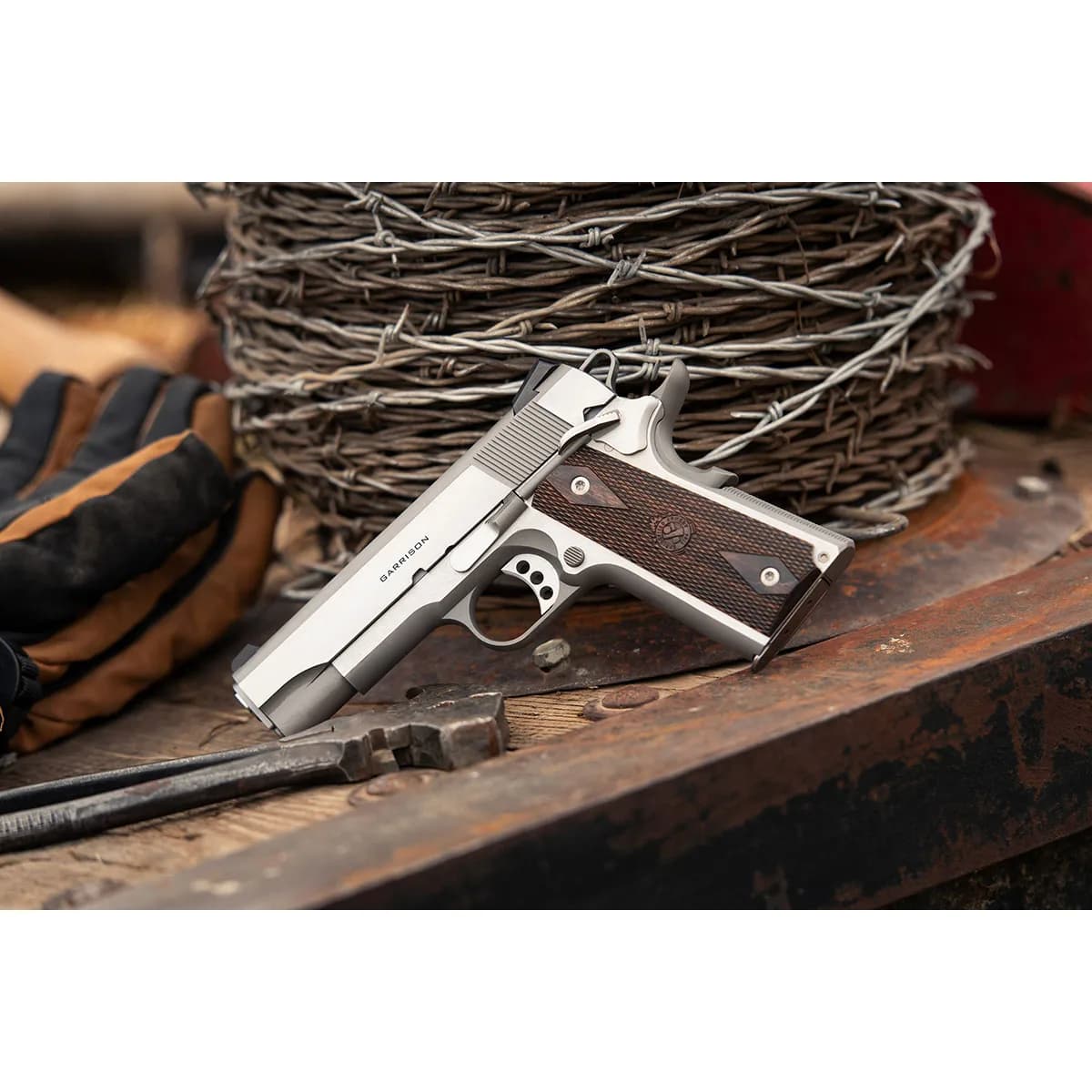1911 Garrison 45 ACP 4.25" BBL (1)7RD Mag Stainless - photo 3