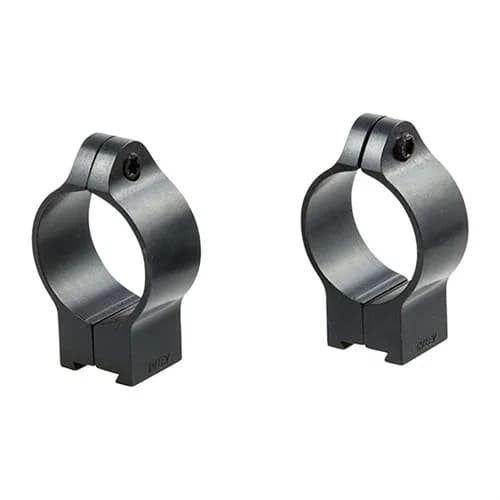 1" Low (0.35") 11mm CZ Rings, Black