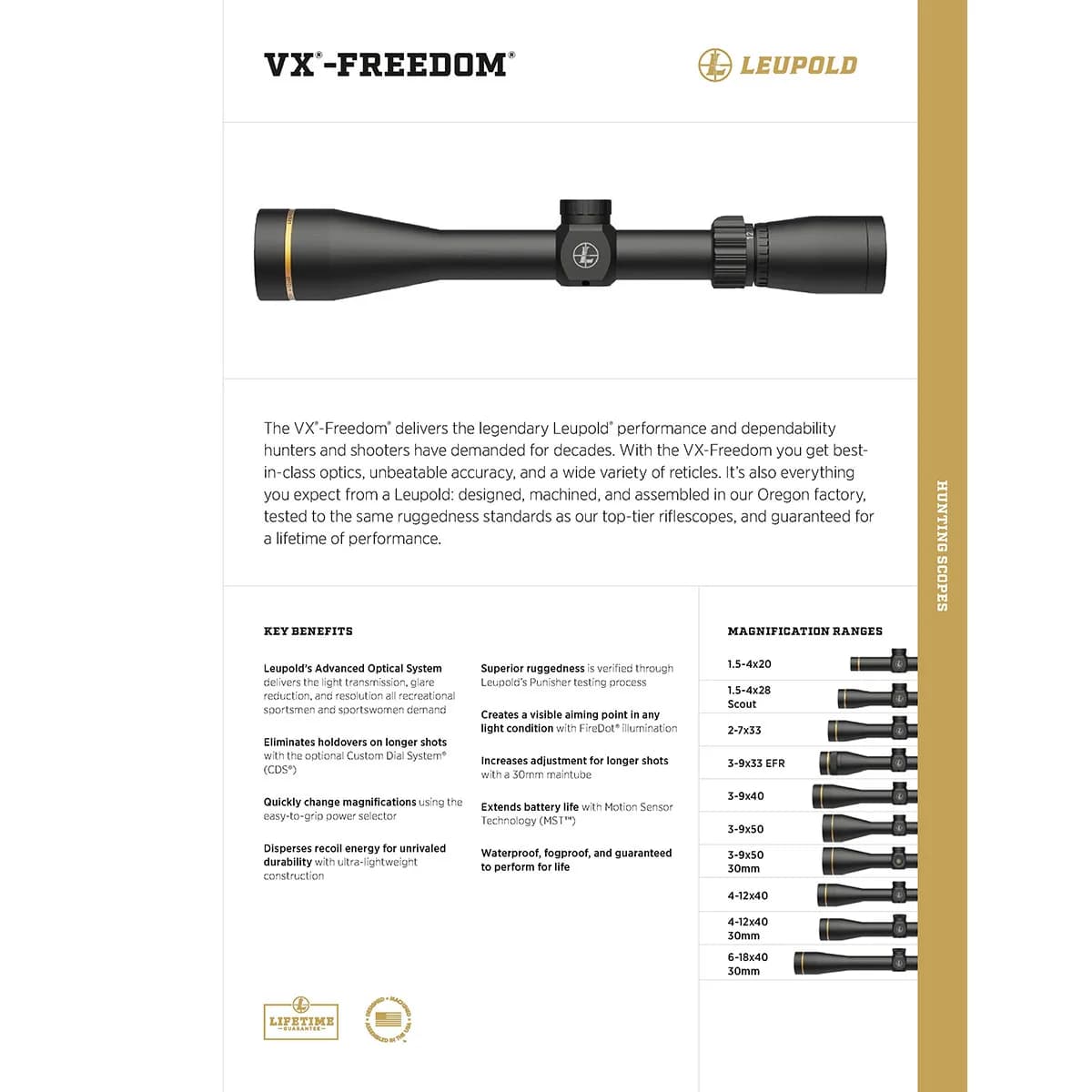 VX-Freedom 3-9x40mm SFP Hunt-Plex Reticle Black - photo 10