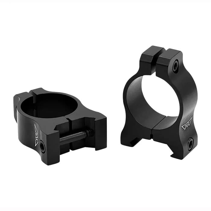 1" Low Matte Black Rings