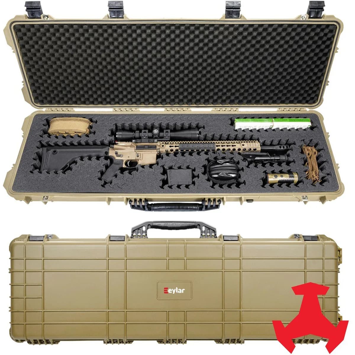 48" Hard Rifle Case w/Ragar Foam Insert Tan