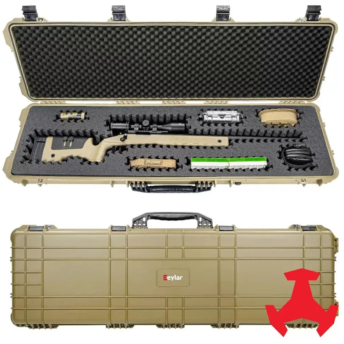 53" Hard Rifle Case w/Ragar Foam Insert Tan - photo 4