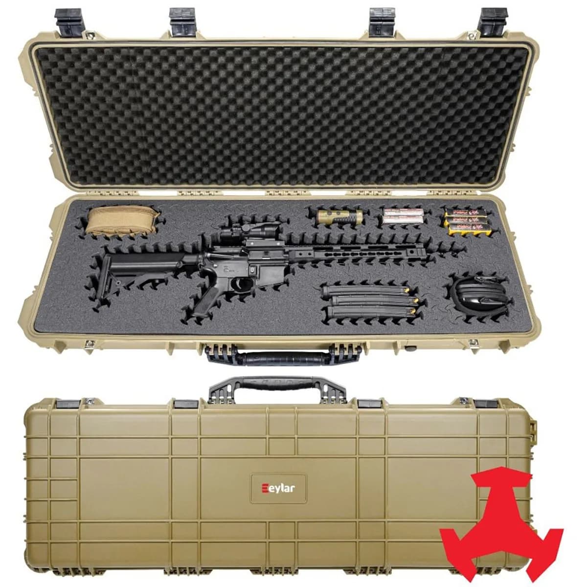 44" Hard Rifle Case w/Ragar Foam Insert Tan