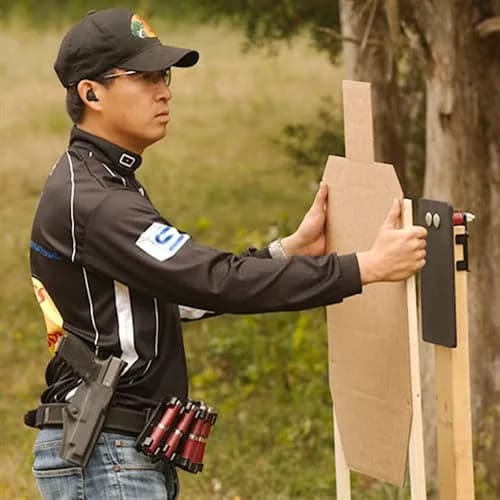 Steel IPSC "A" Zone Target W/Base & Target Holder
