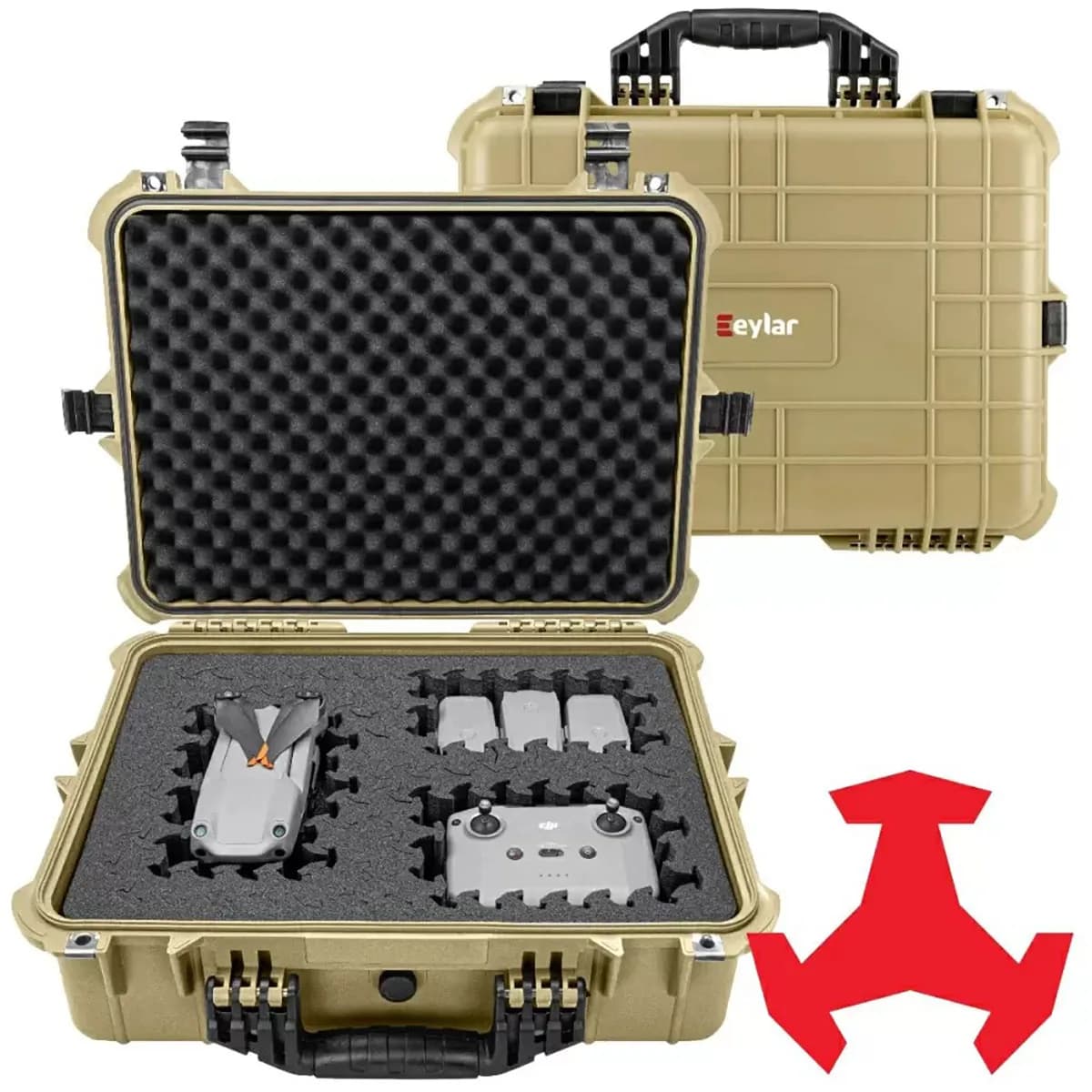 20" Large Hard Gear Case w/Ragar Foam Inserts Tan