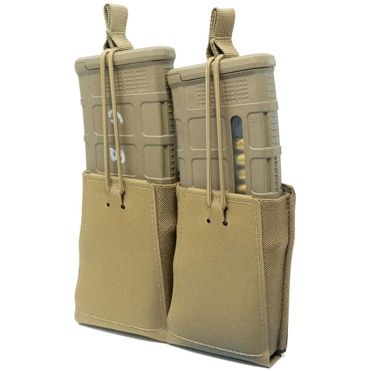 Double Rifle Mag Pouch w/Bungee Retention Coyote