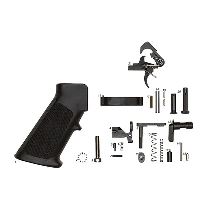 AR-15 Lower Parts Kit with Grip w/ QMS Trigger