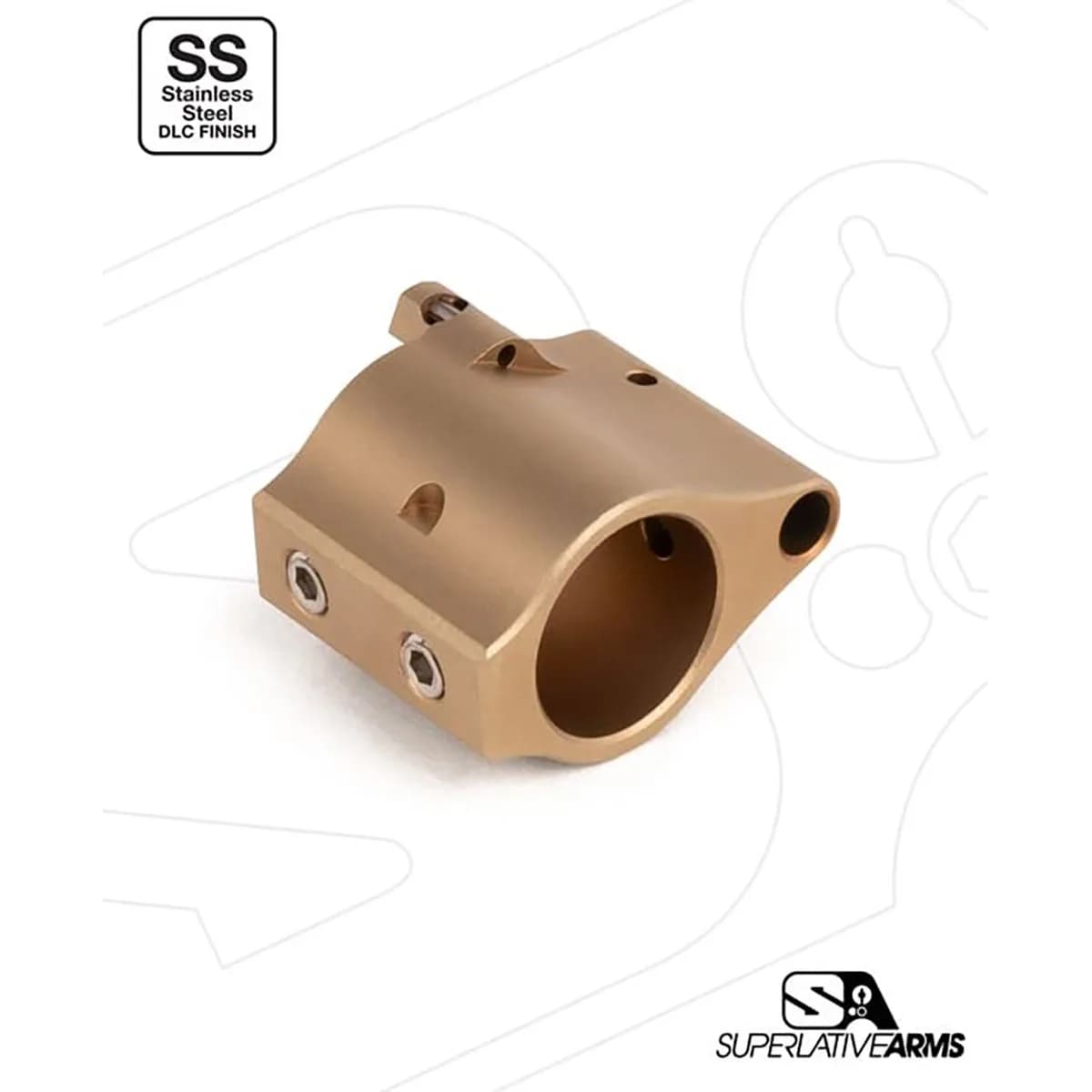 AR-15 Solid SS Adjustable Gas Block .625" Tan - photo 4