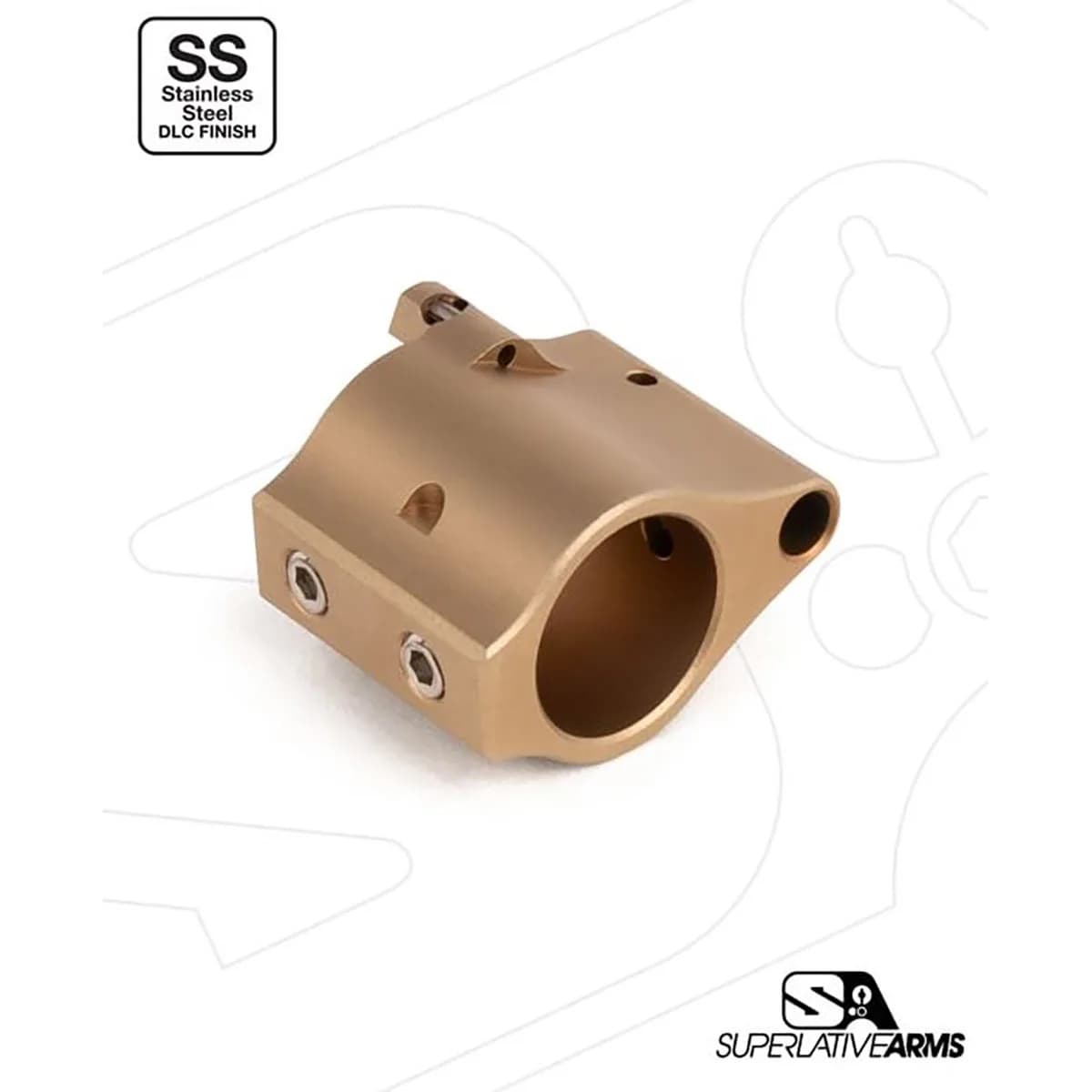 AR-15 Solid SS Adjustable Gas Block .875" Tan - photo 4