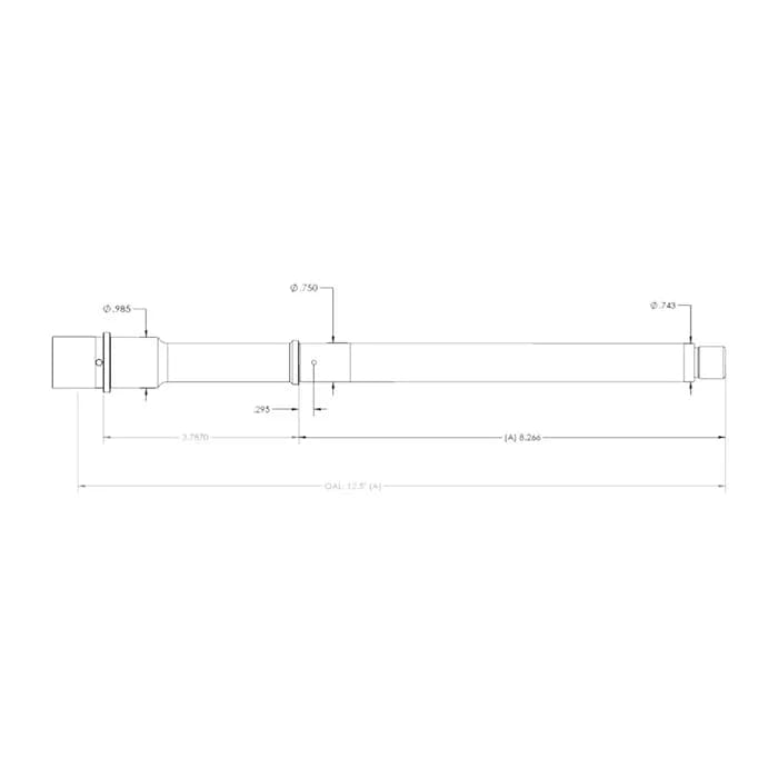 300 AAC Blackout 1-7 Twist 12.5" Carbon Fiber Barrel - photo 2
