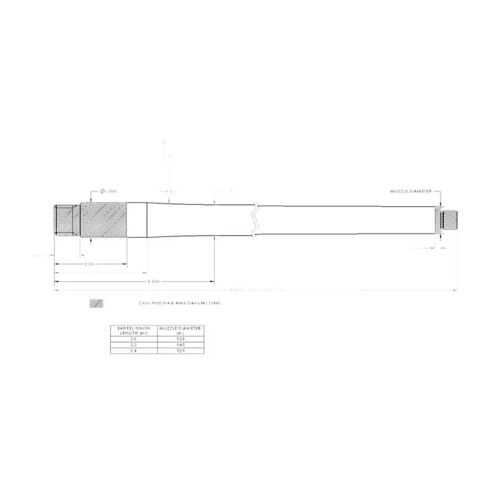 6.5mm PRC 1-7.5" Twist 24" Sendero Contour - photo 2