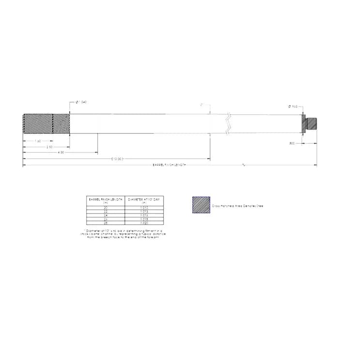 6.5mm Creedmoor 1-8" Twist 24" Straight Taper Contour