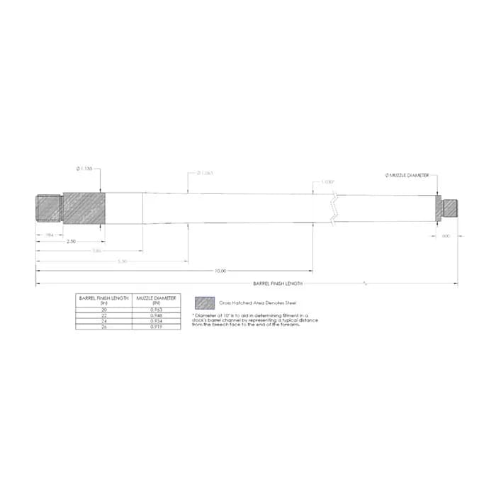 300 Winchester Magnum 1-10" Twist 24" Sendero Contour