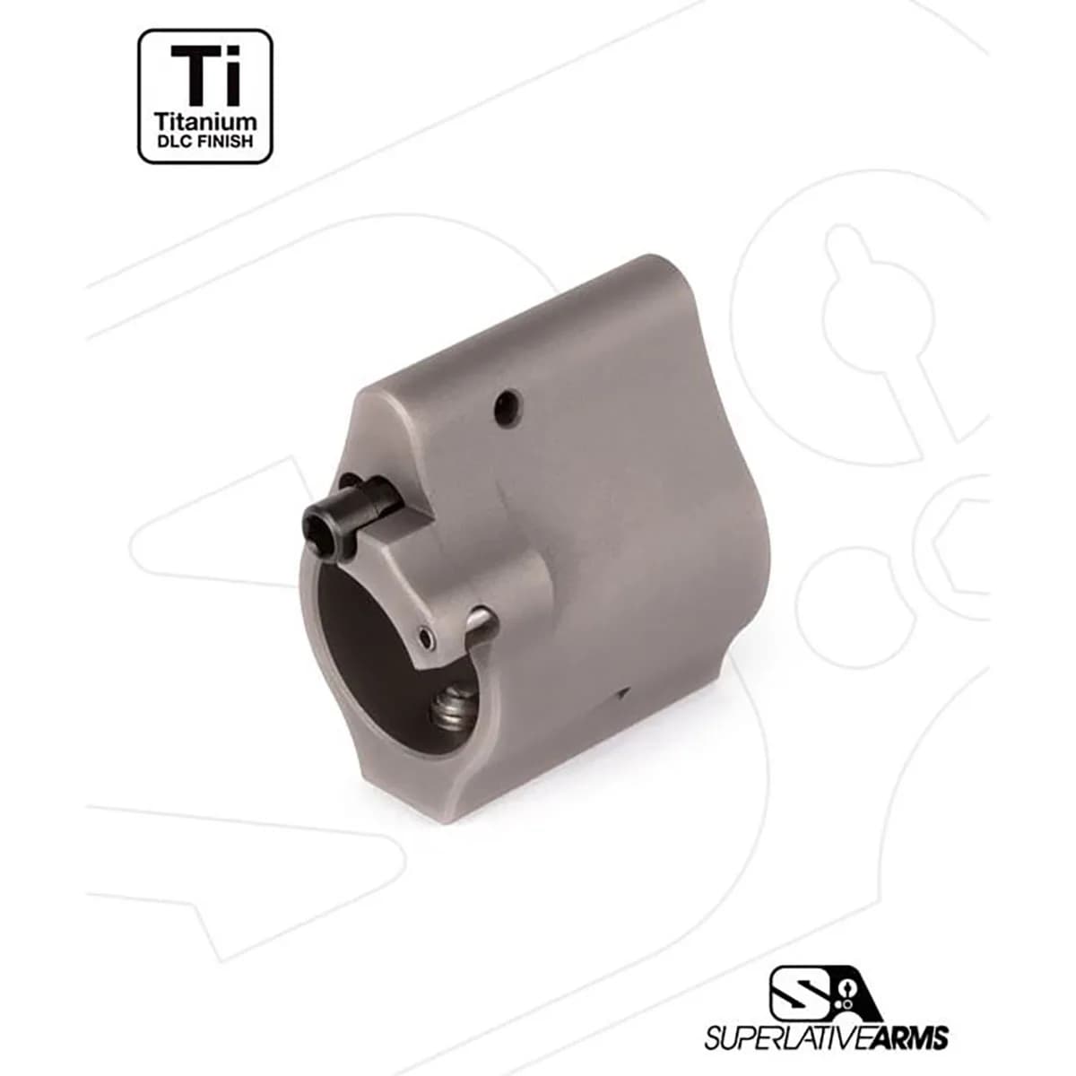 AR-15 Solid Titanium Adjustable Gas Block .875" Gray - photo 4