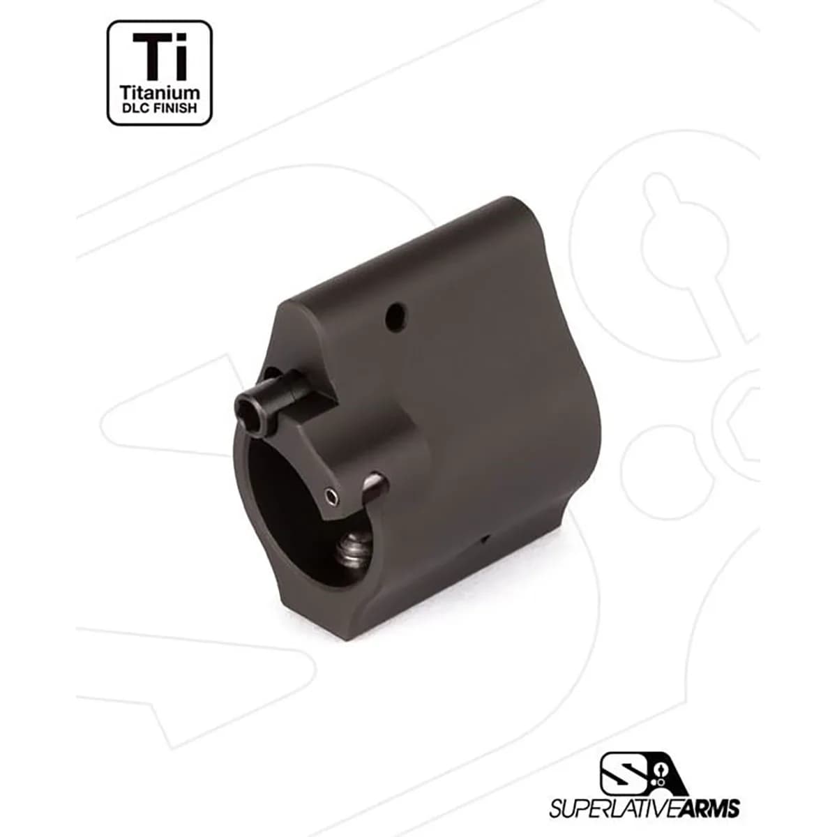 AR-15 Solid Titanium Adjustable Gas Block .936" Black - photo 3