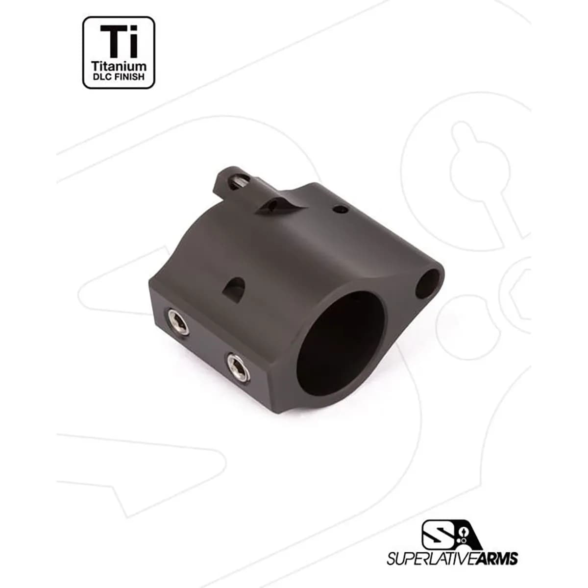 AR-15 Solid Titanium Adjustable Gas Block .875" Black - photo 3