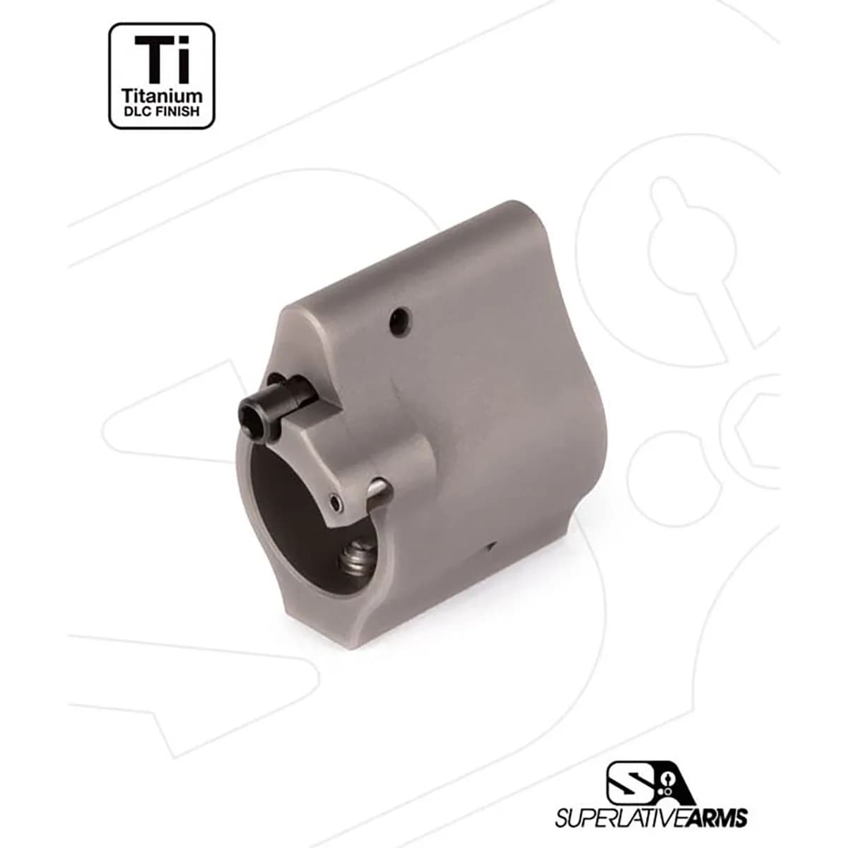 AR-15 Solid Titanium Adjustable Gas Block .625" Gray - photo 3