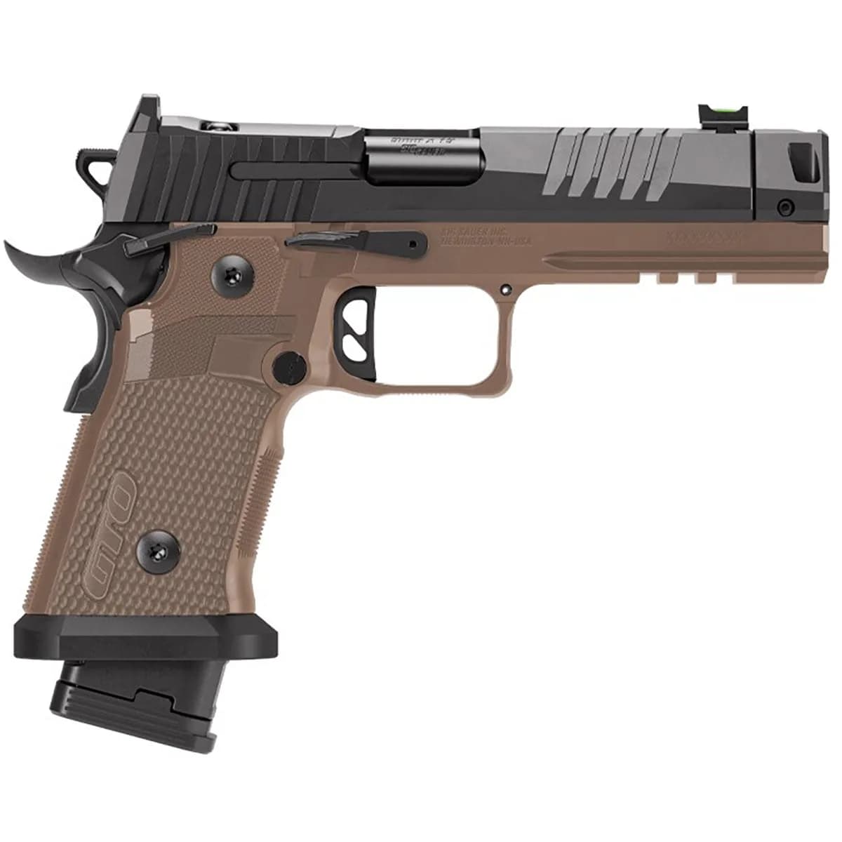 P211-GTO Combat 9mm Luger 4.4"BBL (1)23RD(2)21RD Mag BLK/Coy