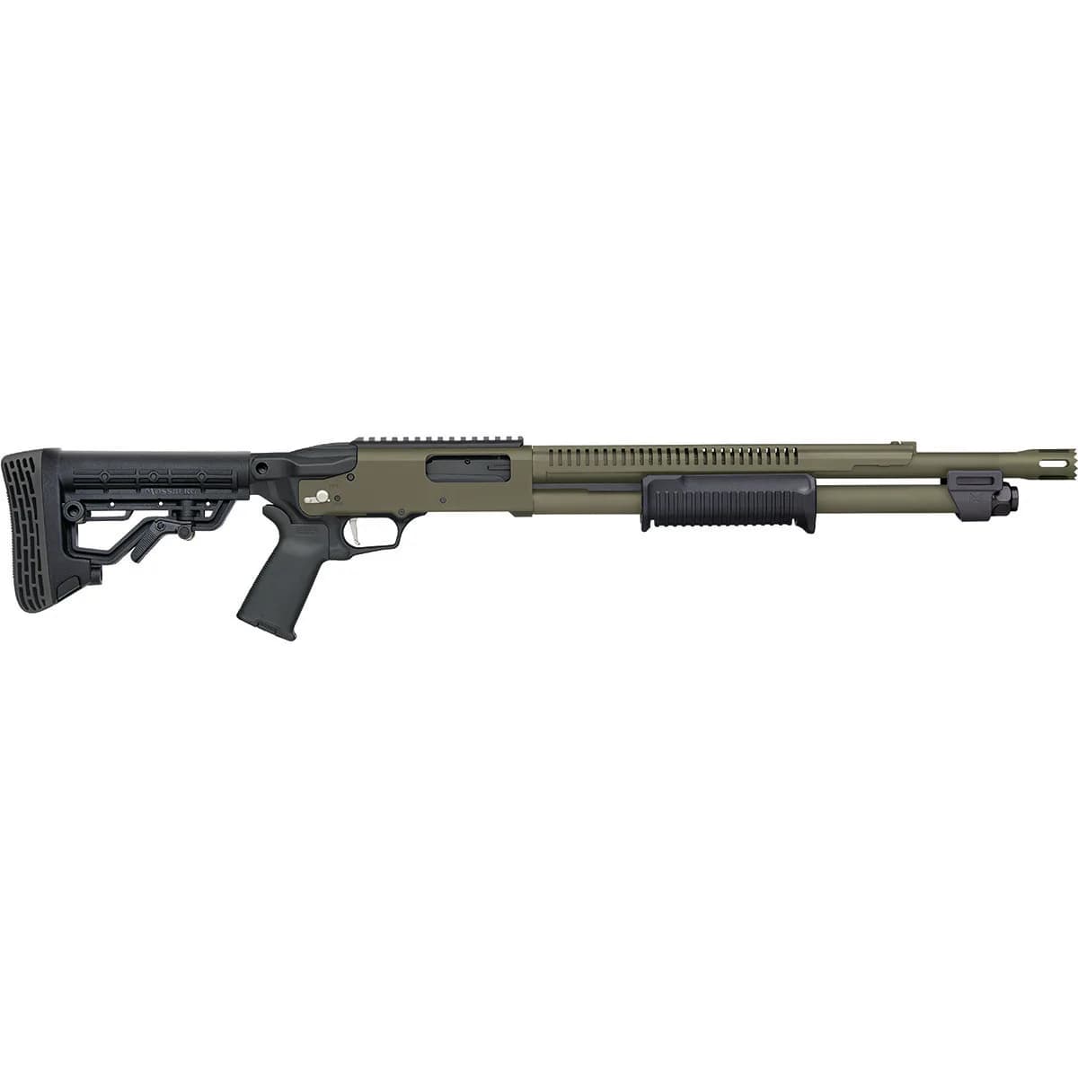 590R 12 Gauge 18.5" BBL 7 Round Black W/Picatinny Rail ODG
