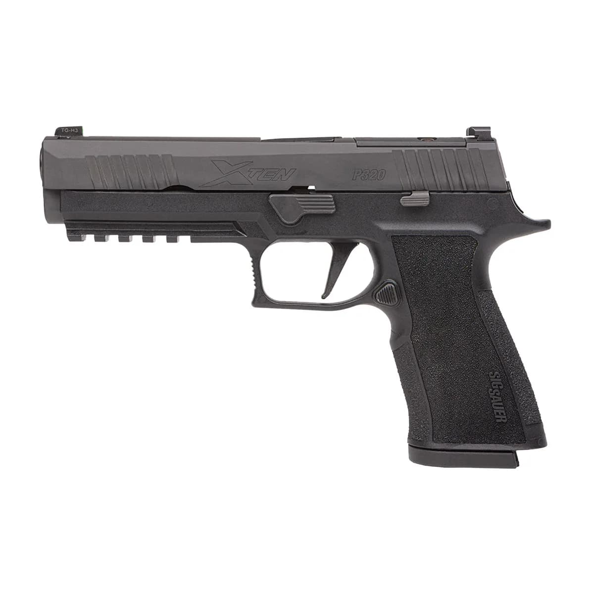 P320 XTEN 10mm Auto OR 5"BBL (2)15RD Striker No Safety Black