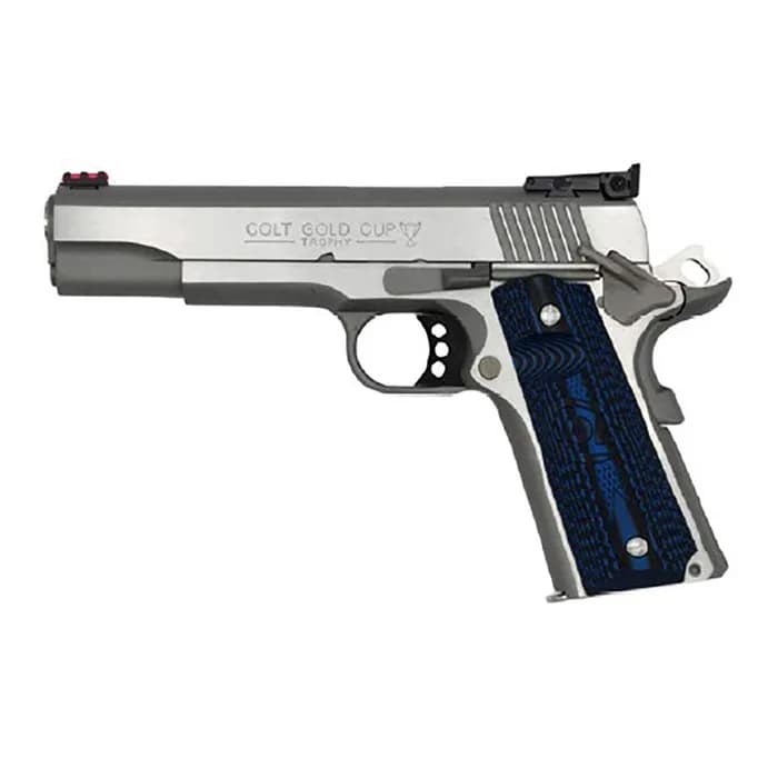Gold Cup Lite 9mm Luger 5" BBL (1)9RD Mag Stainless/Blue