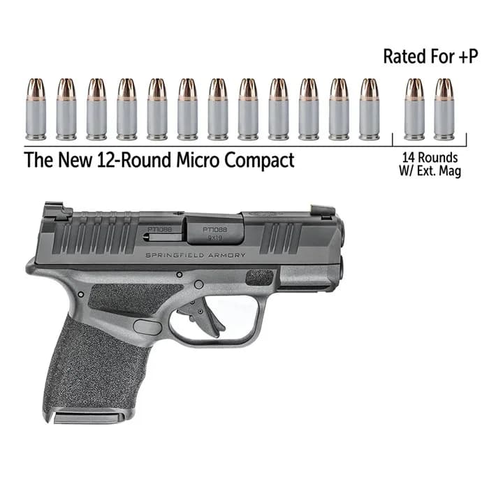 Hellcat Micro Comp OSP 9mm 3"BBL(1)11RD & (1)13RD Mag BLK NS