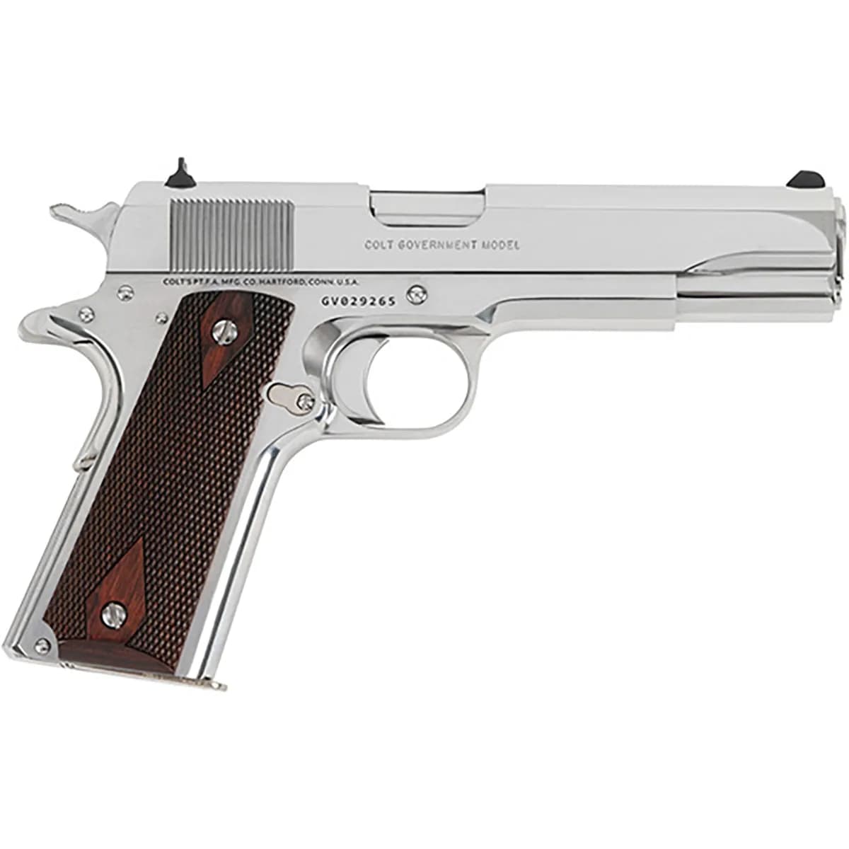 1911 Government Classic 45 ACP 5”BBL (1)8RD Bright Stainless