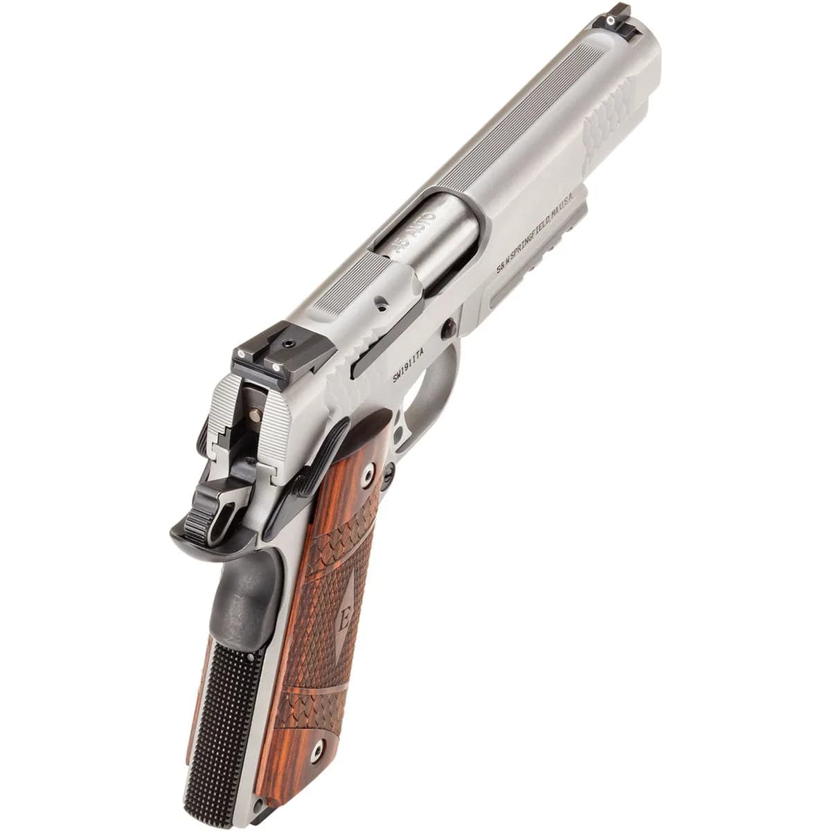 SW1911TA E-Series Tactical Rail 45 ACP 5” BBL (2)8RD SS/Wood - photo 4