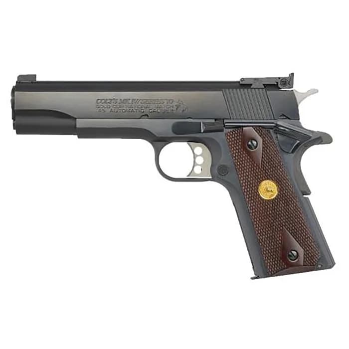 Gold Cup Nat'l Match 9mm Luger 5" BBL (1)9RD Mag Blued/Wood