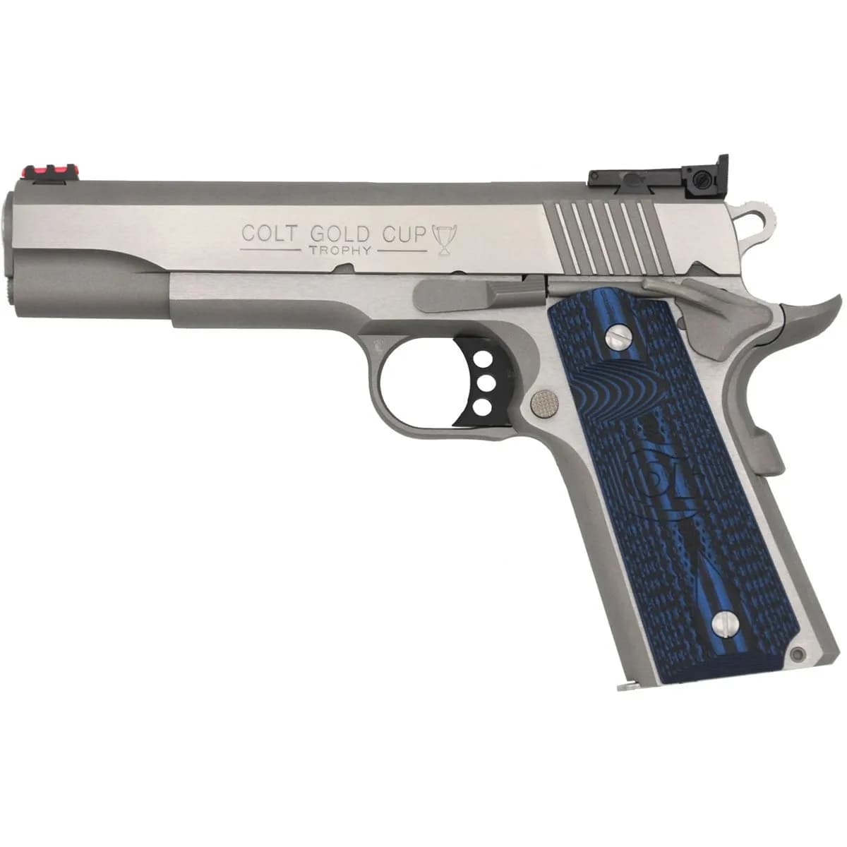 Gold Cup Lite 38 Super 5" BBL (1)9RD Mag Stainless/Blue