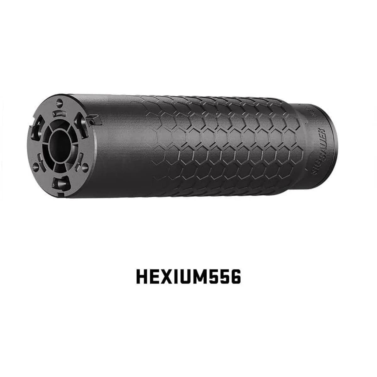 HEXIUM 5.56mm Titanium HUB Direct Thread Suppressor Black