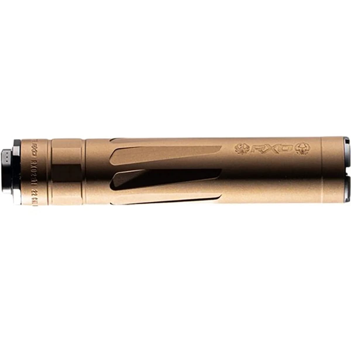 RXD22TI 22LR/5.7 Silencer w/RXD674 1/2"-28 Muzz Brake Bronze