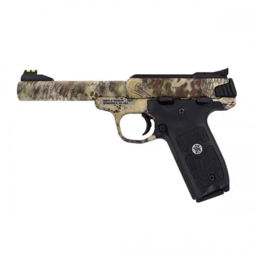 SW22 Victory 22 LR 5.5โ BBL (2)10RD Mags Kryptek Highlander