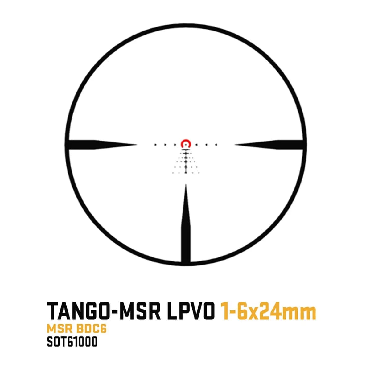 Tango MSR 1-6x24mm SFP Illum BDC6 Reticle Black W/Mount - photo 6