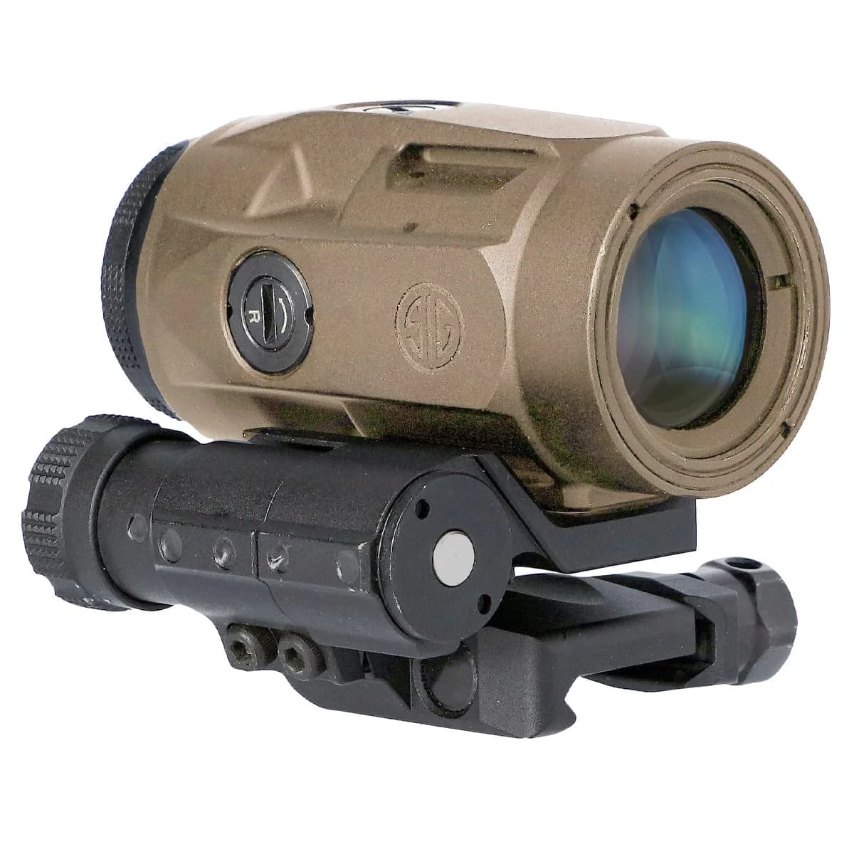 Juliet3 3x22mm Micro Magnifier Push Button Mnt w/Spacers FDE