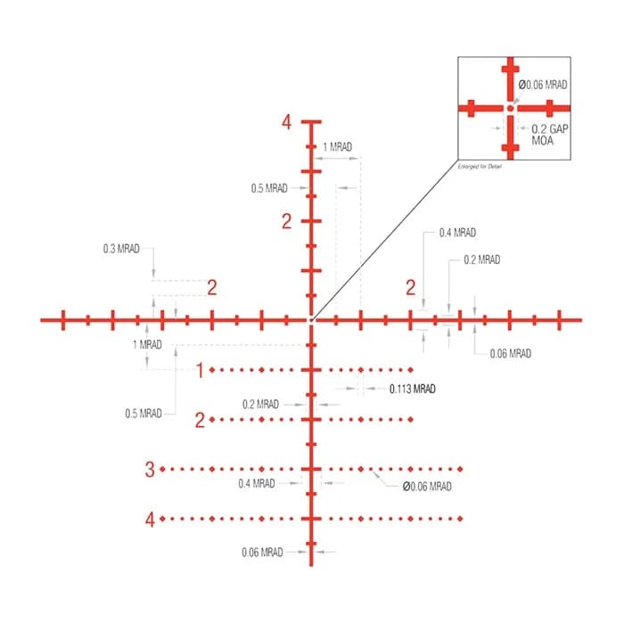 Tenmile 3-18x44mm FFP Illum Red/GRN MRAD Precision Tree BLK - photo 6