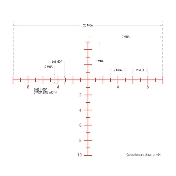 Tenmile 5-50x56mm SFP Illum Red/Green MOA Long Range Black - photo 6