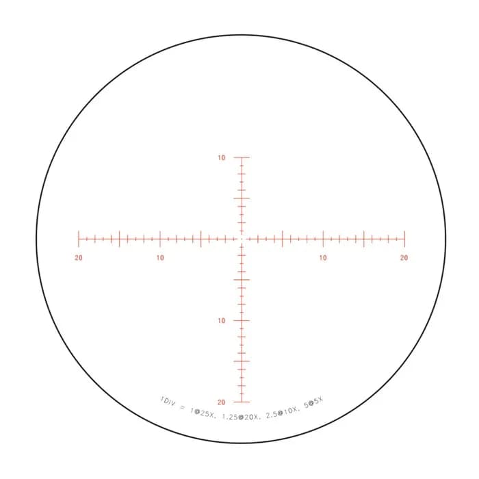 Tenmile HX 5-25x50mm Illum SFP Red MOA Center Dot, Black - photo 5