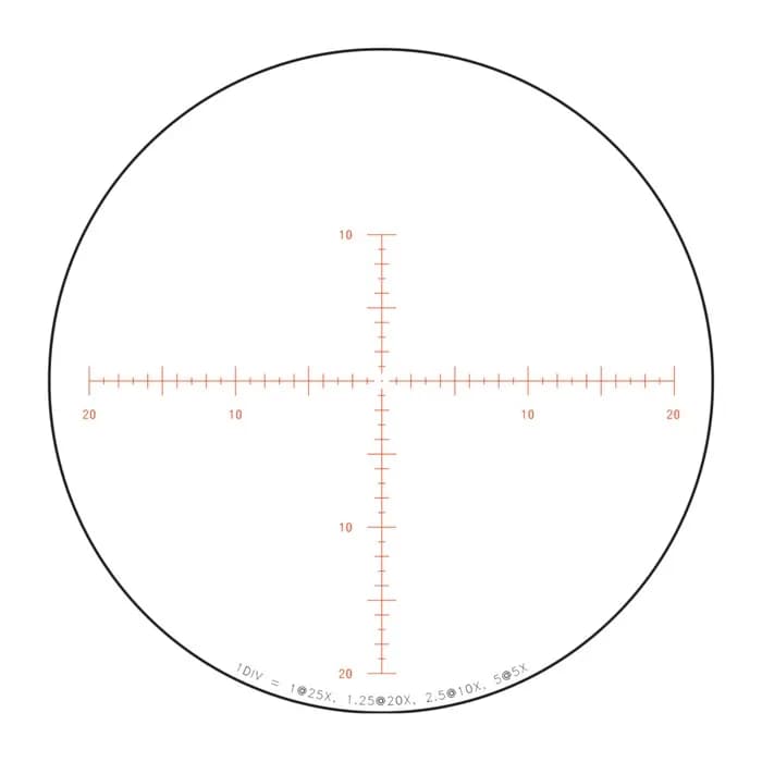 Tenmile HX 5-25x50mm Illum SFP Red MOA Center Dot, Black - photo 6