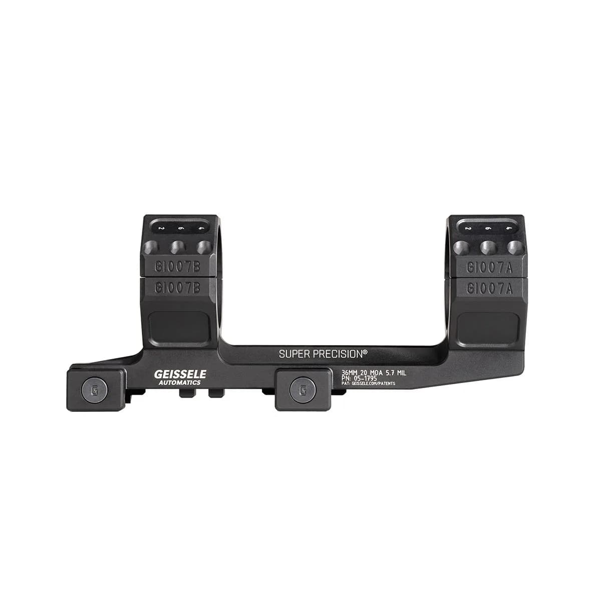 36mm 1.54" High 20 MOA Zero Compromise Scope Mount Black - photo 2