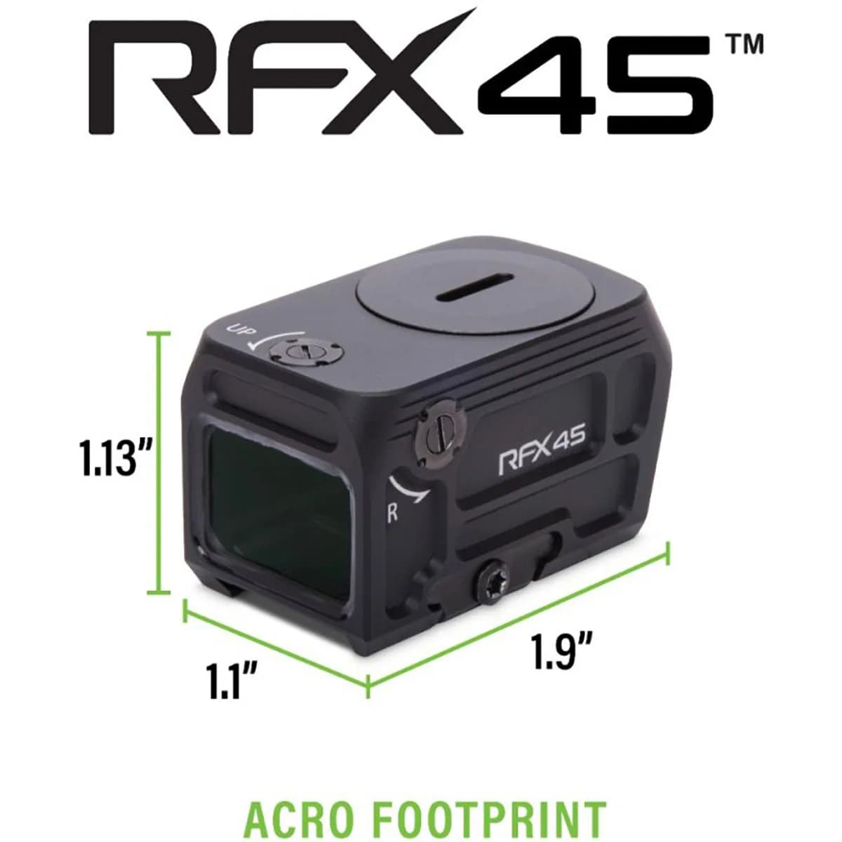 RFX45 Closed Green Dot Reflex Sight W/Glock MOS Adapter BLK - photo 7