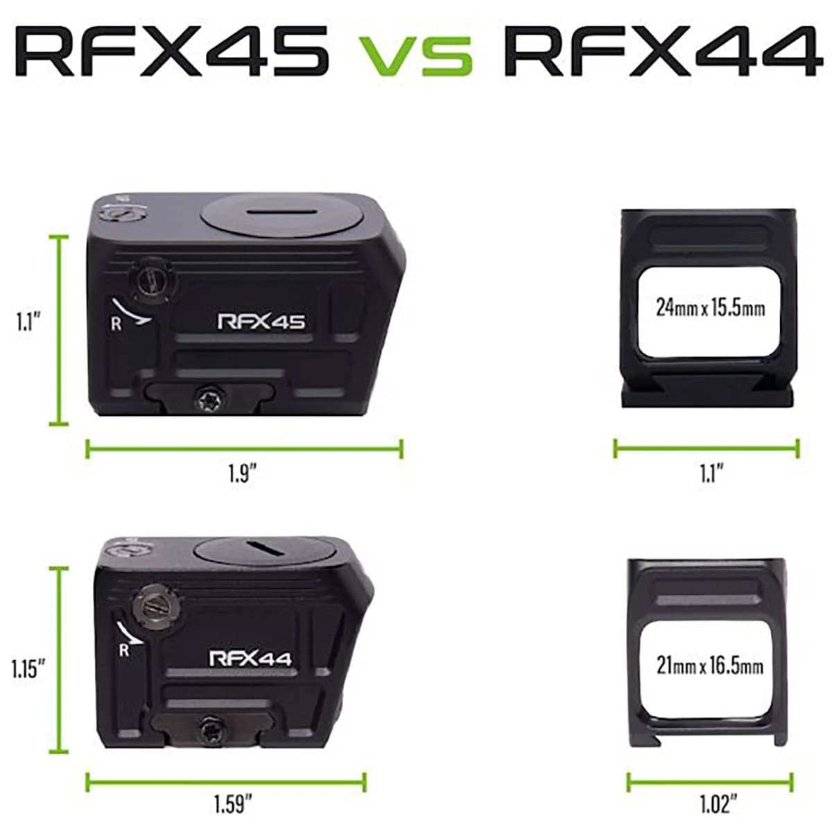 RFX45 Closed Green Dot Reflex Sight W/Glock MOS Adapter BLK - photo 8