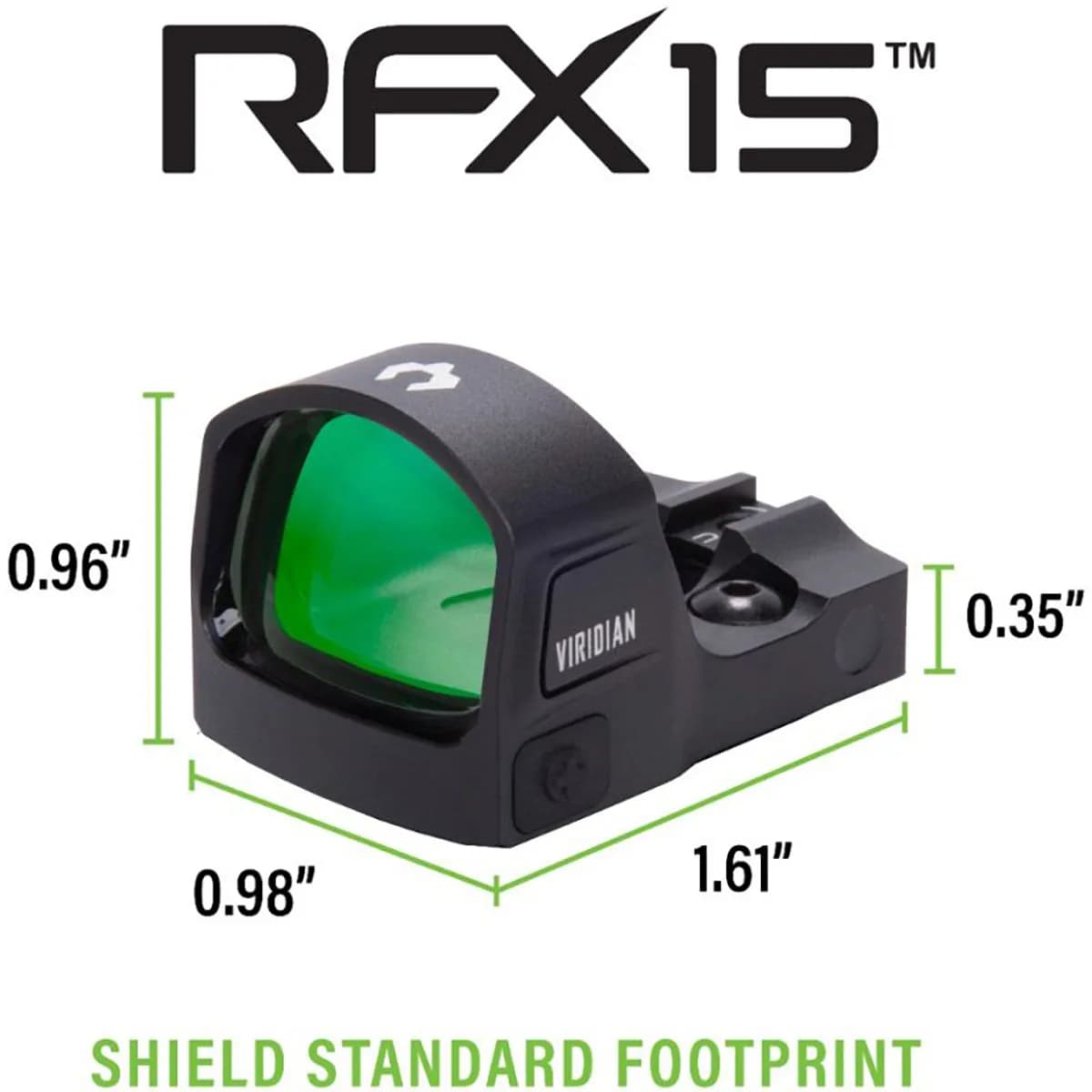 RFX15 1x17 Micro Green Dot Reflex Sight for Shield Black - photo 8