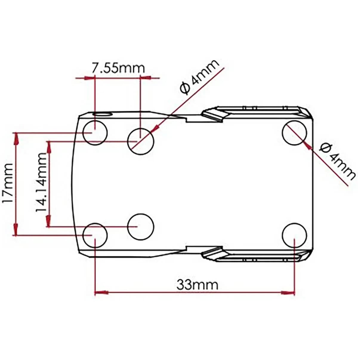 CT RAD MICRO Rapid Aiming Dot 3 MOA Red Dot Reticle Black - photo 6